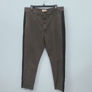 Baldwin Sz 34 Men's Kansas CityKhaki Pant Acid Wash Denim SlimFit Jeans Green